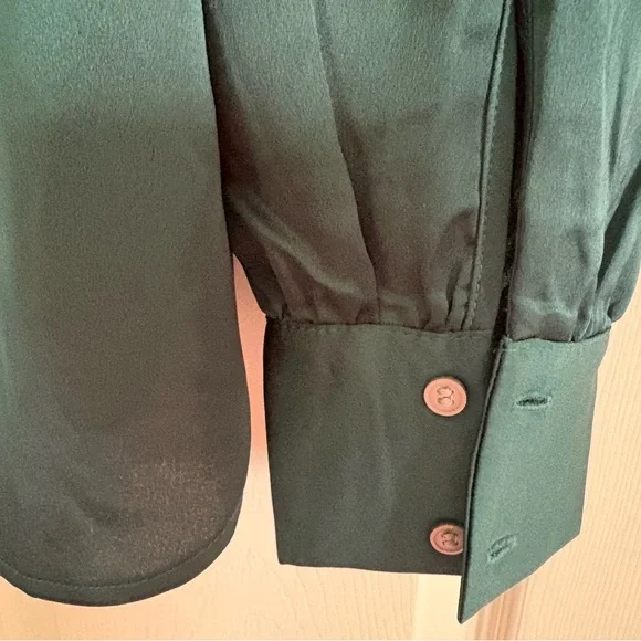 LOFT Teal Bow Blouse & Teal/Black Houndstooth Skirt Set - Picture 6 of 6